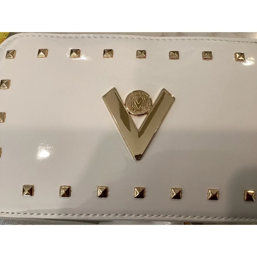 Valentino Orlandi Crossbody Bag Studded Designer Purse‎ White Small